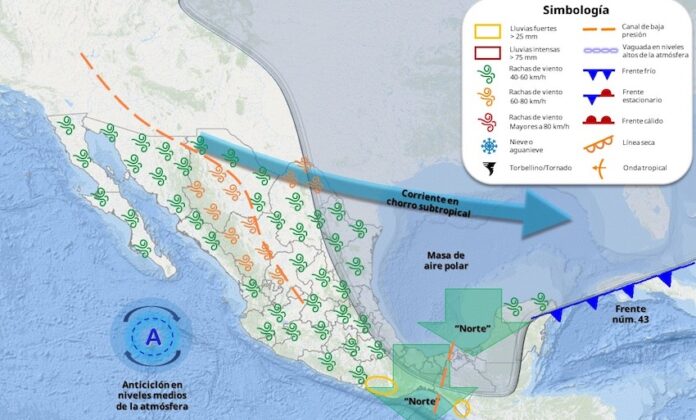Para hoy cielos mayormente despejados y sin probabilidad de lluvia en todo Sonora; a la vez se mantendrá un ambiente caluroso durante la tarde y fresco sobre la región serrana.