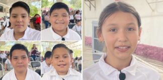 Agradecen alumnos de San Pedro de la Cueva a Gobernador Durazo por entrega de becas