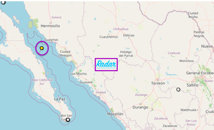 Tembló esta madrugada frente a las costas de Guaymas; reportan sismo de 3.5 grados.