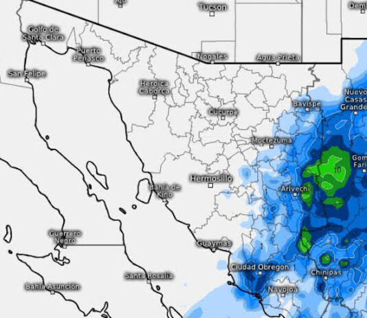 Se prevén lluvias en la región sur y sureste de Sonora