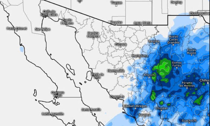 #Hermosillo: Se prevén lluvias en la región sur y sureste de Sonora; sobre las inmediaciones del Valle de Guaymas, Yaqui y Mayo; así como en la zona serrana sureste.