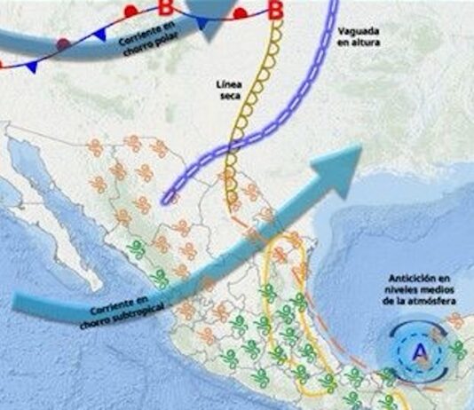 Se esperan rachas de viento fuertes, hasta de 65km/h