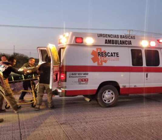 Trasladan grave a Hermosillo a empalmense accidentado ayer