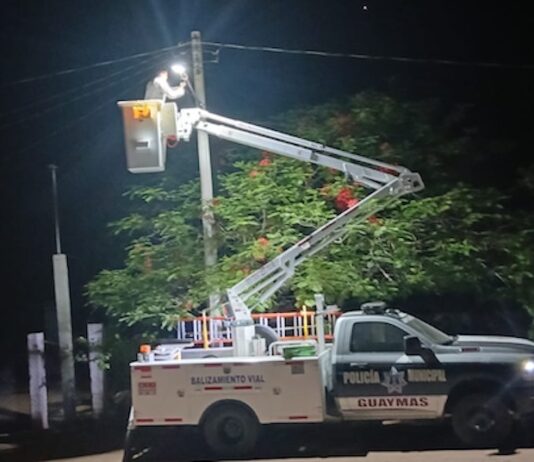 Continúa avanzando el programa “Iluminando Guaymas”