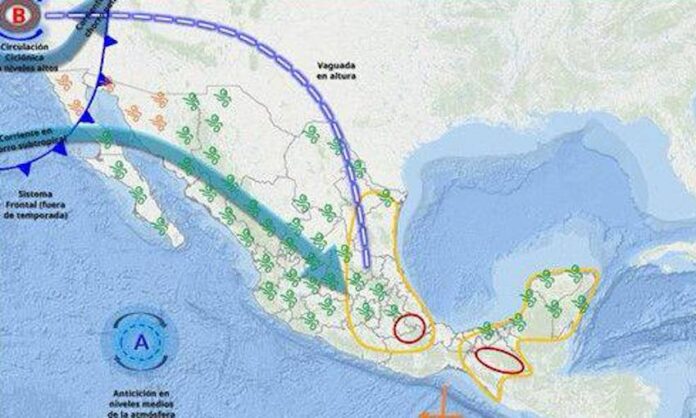 Un sistema frontal fuera de temporada se aproximará al noroeste de Sonora; ocasionará rachas de viento fuertes, así como un descenso ligero de las temperaturas.