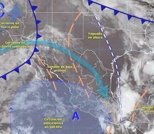 Nuevo sistema frontal ocasionará rachas de viento fuertes y descenso ligero de las temperaturas