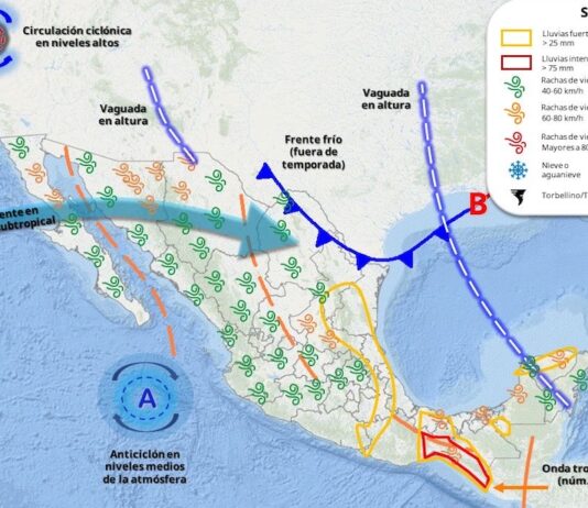 Para hoy se prevén cielos mayormente despejados sin probabilidad de lluvia