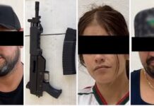Varios detenidos; aseguran arma de fuego y droga
