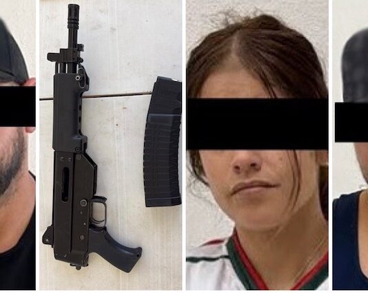 Varios detenidos; aseguran arma de fuego y droga