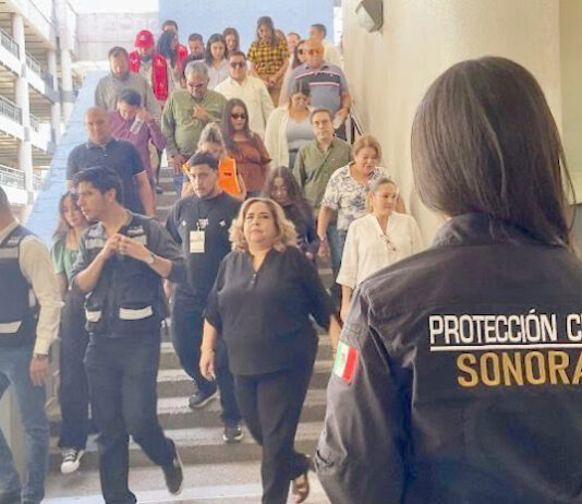 Gobierno de Sonora participa con éxito en el Primer Simulacro Nacional 2026