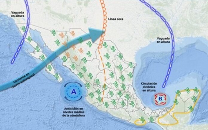 Corriente en chorro subtropical originará cielos parcialmente nublados sobre el sur del estado; se mantendrá un ambiente caluroso durante la tarde y fresco por la mañana.