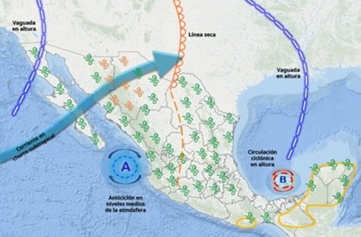 Corriente en chorro subtropical originará cielos parcialmente nublados sobre el sur del estado