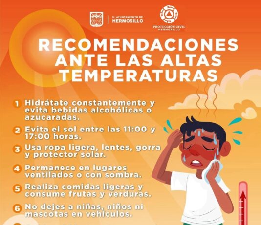 Exhorta Ayuntamiento de Hermosillo a seguir recomendaciones ante aumento en temperaturas este fin de semana