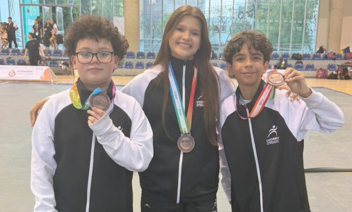 Raquetbol de Sonora finaliza con dos bronces en Olimpiada Nacional; el par de preseas de tercer sitio de la selección sonorense las obtuvieron Selene Bernal y la dupla de Noha Almada y Patricio Jacobo.