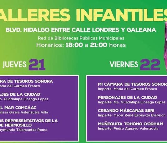 Ofrece Fiestas del Pitic 2026 talleres infantiles en espacios públicos de Hermosillo