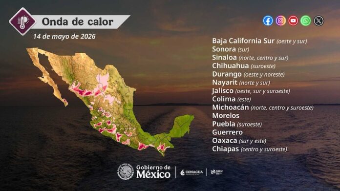 Continuarán hoy temperaturas de entre 40 a 45 grados centígrados; principalmente en la zona sur y centro de Sonora.