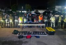 Caen cinco sujetos en posesión de 13 fusiles de asalto y 5 armas corta