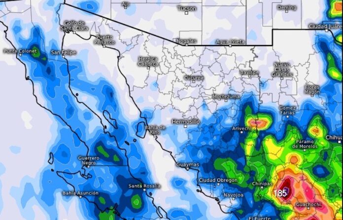 Se esperan tormentas para el día miércoles, sobre las regiones del sur, centro y sureste de Sonora.