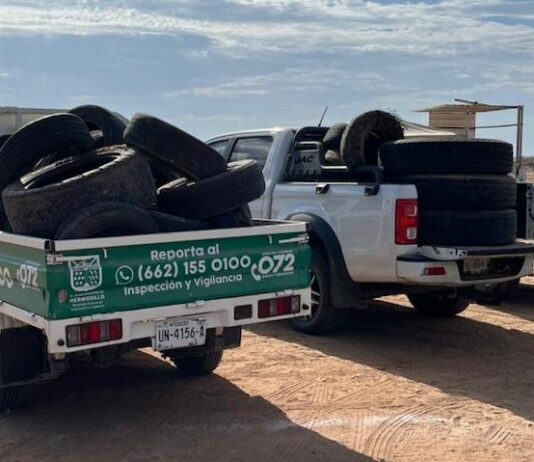 Acopia Gobierno de Hermosillo 639 llantas en Llantatón por tu Salud en La Campiña