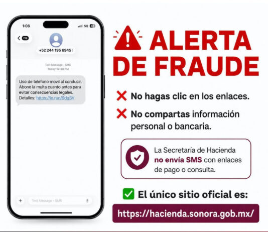 Alerta Secretaría de Hacienda por mensajes falsos sobre supuestos adeudos e infracciones