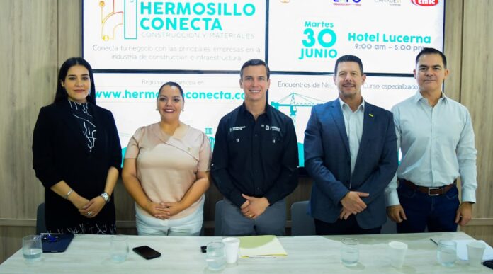 Anuncia Gobierno Municipal Hermosillo Conecta edición sector Construcción y Materiales; el próximo martes 30 de junio en el Hotel Lucerna, se tendrá un encuentro de negocios y curso especializado de Inteligencia Artificial aplicada a la construcción.