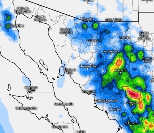 Continúa vigente potencial para la generación de tormentas en Sonora