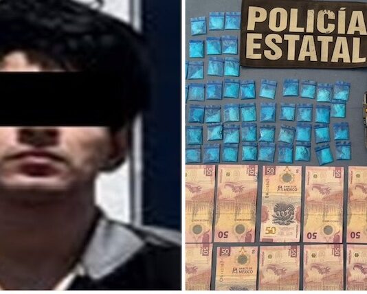 Cae joven con arma de fuego y droga