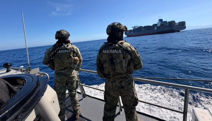 Aseguran 137 kilos de cocaína en recinto portuario de Lázaro Cárdenas; eran transportados en un contenedor, y las fuerzas federales detuvieron a cinco personas.