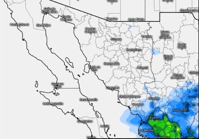 Lluvias dispersas podrían prestarse la tarde de hoy; principalmente en la región sur de la entidad.