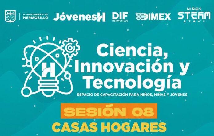 Ciencia, innovación y tecnología llegarán a Casas Hogares con talleres gratuitos para niñas y niños; la octava sesión del programa impulsado por el Ayuntamiento de Hermosillo, DIMEX y Niños Steam se realizará el 27 de junio con actividades para despertar la creatividad y el aprendizaje práctico.