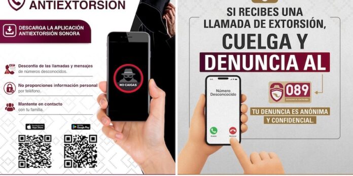 Contribuyen sonorenses a la prevención de la extorsión mediante reportes al 089; durante el mes de mayo se recibieron 269 reportes relacionados con este ilícito en Sonora.