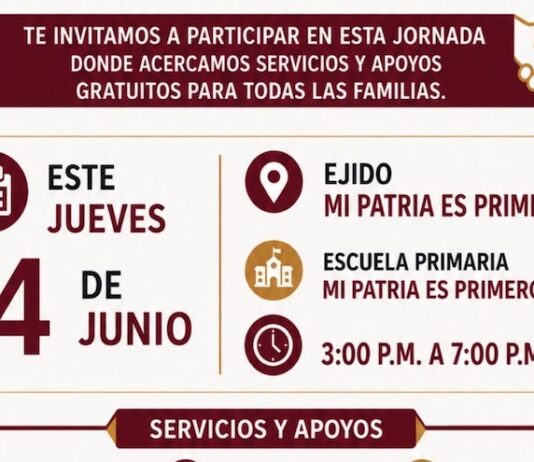 El ‘Día del Pueblo’ llegará al ejido Mi Patria es Primero este jueves