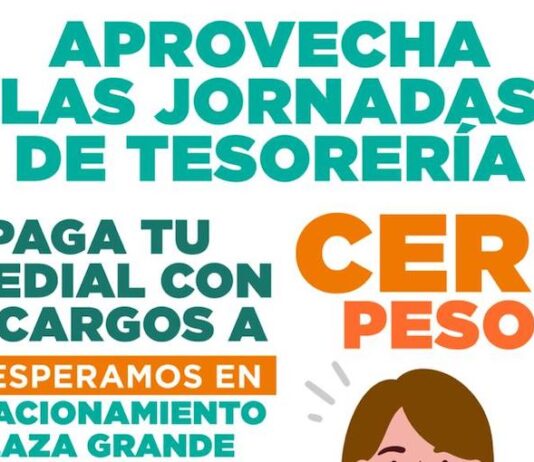 Este fin de semana Tesorería Municipal tendrá jornadas con recargos a cero pesos en Plaza Grande