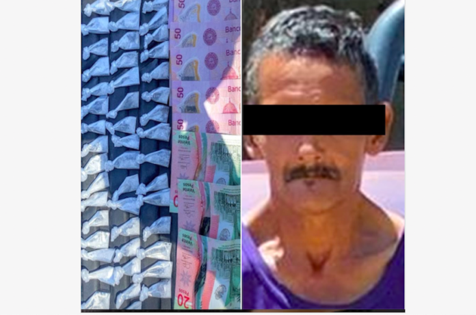 Firme combate contra el narcomenudeo; nuevas acciones dan como resultado la captura de Juan “N”, de 58 años de edad, de la colonia San Benito.