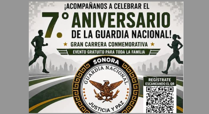 Invita Guardia Nacional a celebrar su 7º aniversario en Sonora; bajo el lema “7 años sirviendo a México con honor, lealtad y compromiso”.