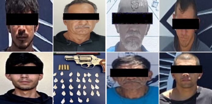 Detienen a varias personas en posesión de arma de fuego y narcótico; dentro de un operativo de seguridad y prevención del delito.
