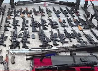 Arsenal asegurado en Badiraguato; 50 armas largas