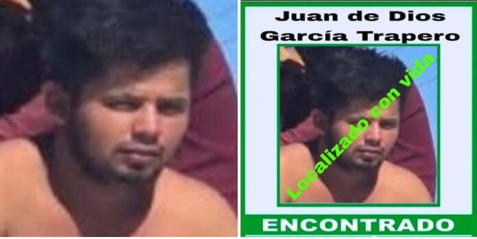 ¡Localizado con vida!; Juan de Dios, del ejido Felipe Ángeles, estaba reportado como desaparecido desde el martes pasado.