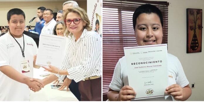 Destacada participación del niño José Guillermo en Olimpiada del Conocimiento; asistió con la representación de la Escuela Primaria ’20 de Noviembre’.
