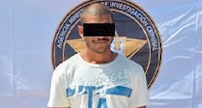 Sujeto detenido en posesión de droga; se trata de Marcos Alfredo “N”, de 37 años de edad.