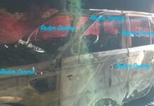 Se incendió camioneta al sur de Vícam, un herido