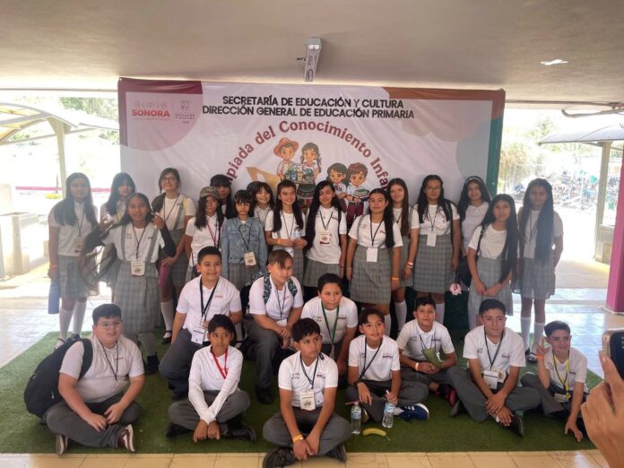 Reconocen a participantes de la Olimpiada del Conocimiento Infantil 2026; después de superar las etapas escolar y regional, participaron un total de 156 estudiantes de sexto grado de primaria.