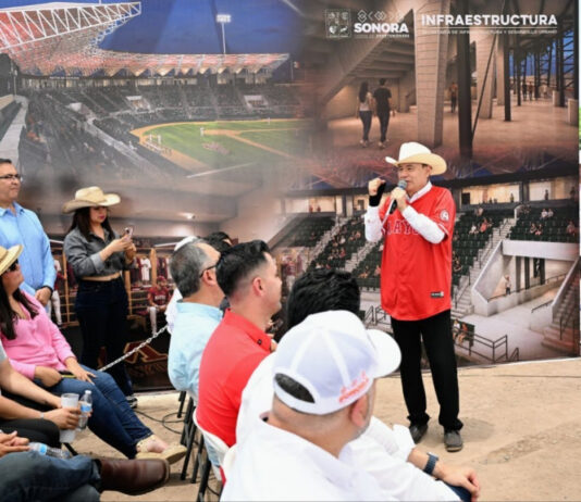 Arranca Gobernador Durazo modernización del estadio de Los Mayos “Ciclón” Echeverría