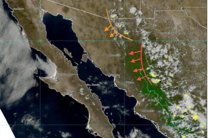 Se prevé que un conjunto de tormentas comiencen a originarse en las próximas horas; principalmente sobre las inmediaciones de Nogales, Ímuris, Cananea y Magdalena.