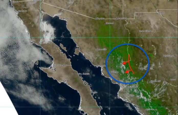 Potencial de chubascos y lluvias fuertes para la tarde-noche de hoy, principalmente en la zona sur del estado.