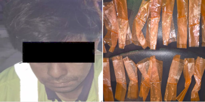 : Detienen a sujeto armado y en posesión de droga; Carlos “N”, de 35 años de edad, traía consigo un arma 9mm.