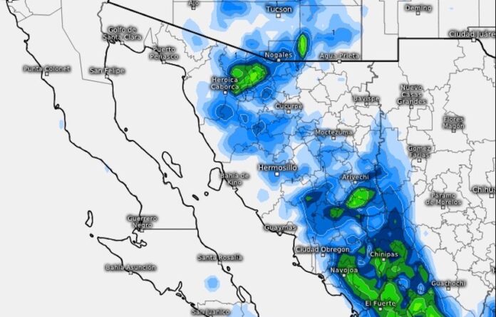 Se pronostican tormentas fueres para la tarde de hoy; principalmente en la zona serrana sur y este del estado de Sonora; temperatura ambiente de entre 40 a 45 grados.