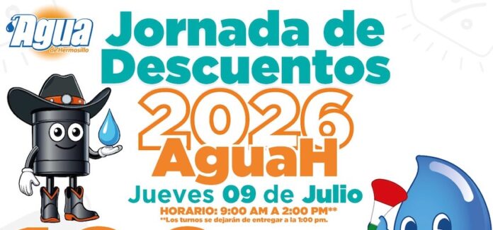 Visitará Villas del Real jornada de descuentos de Agua de Hermosillo; de 9:00 de la mañana a 2:00 de la tarde en la cancha de basquetbol.
