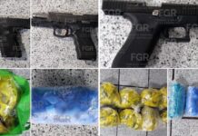 Dictan sentencia a 3 tres personas detenidas con armas de fuego y droga