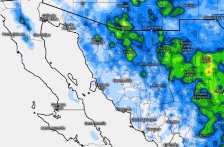 Continuarán las lluvias en Sonora este día